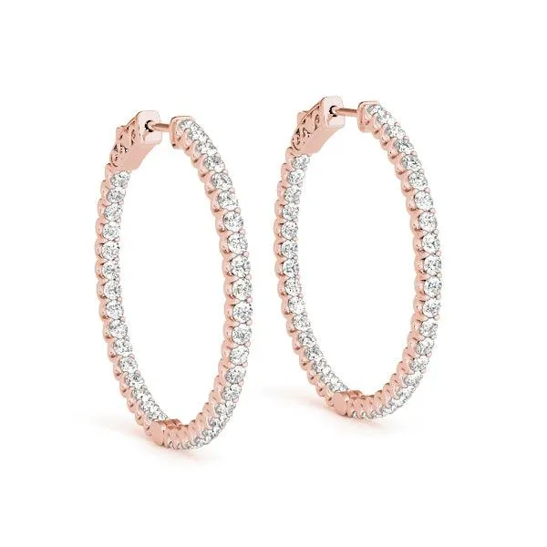 Colette - Inside Out Diamond Hoop Earrings 0.50ct