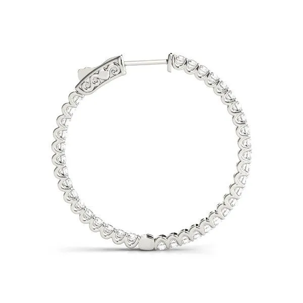 Colette - Inside Out Diamond Hoop Earrings 0.50ct