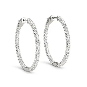 Colette - Inside Out Diamond Hoop Earrings 0.50ct