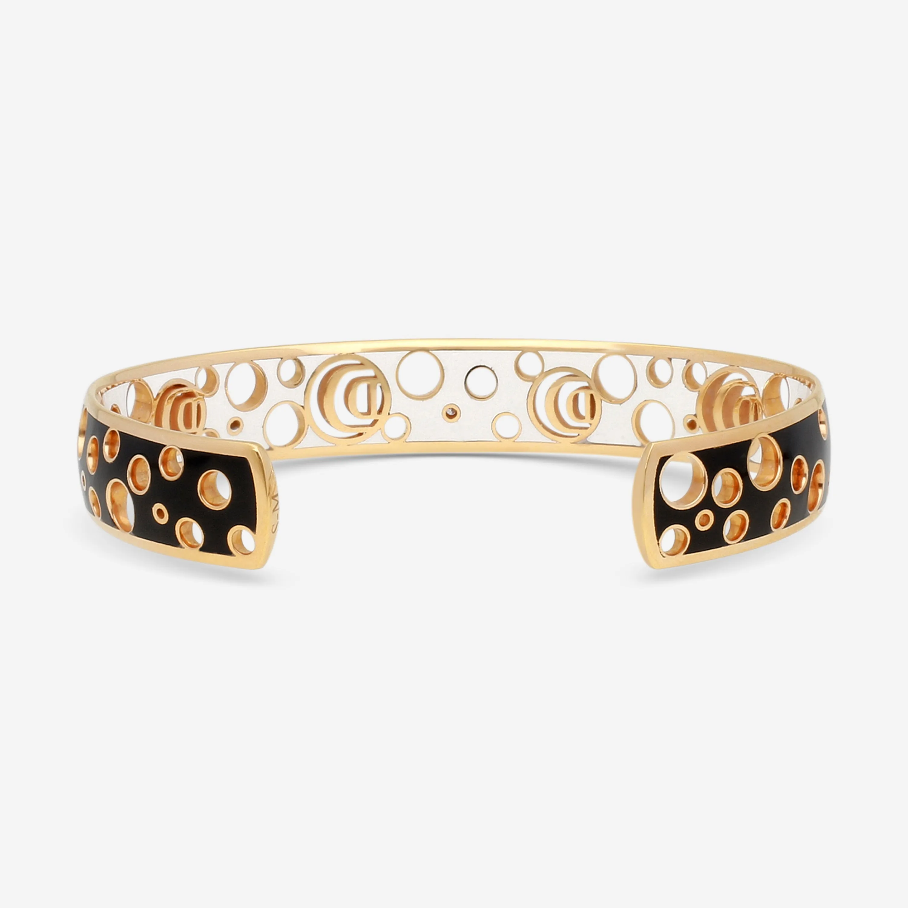 Damiani 18K Rose Gold & Ceramic Diamond Cuff Bracelet 20059247