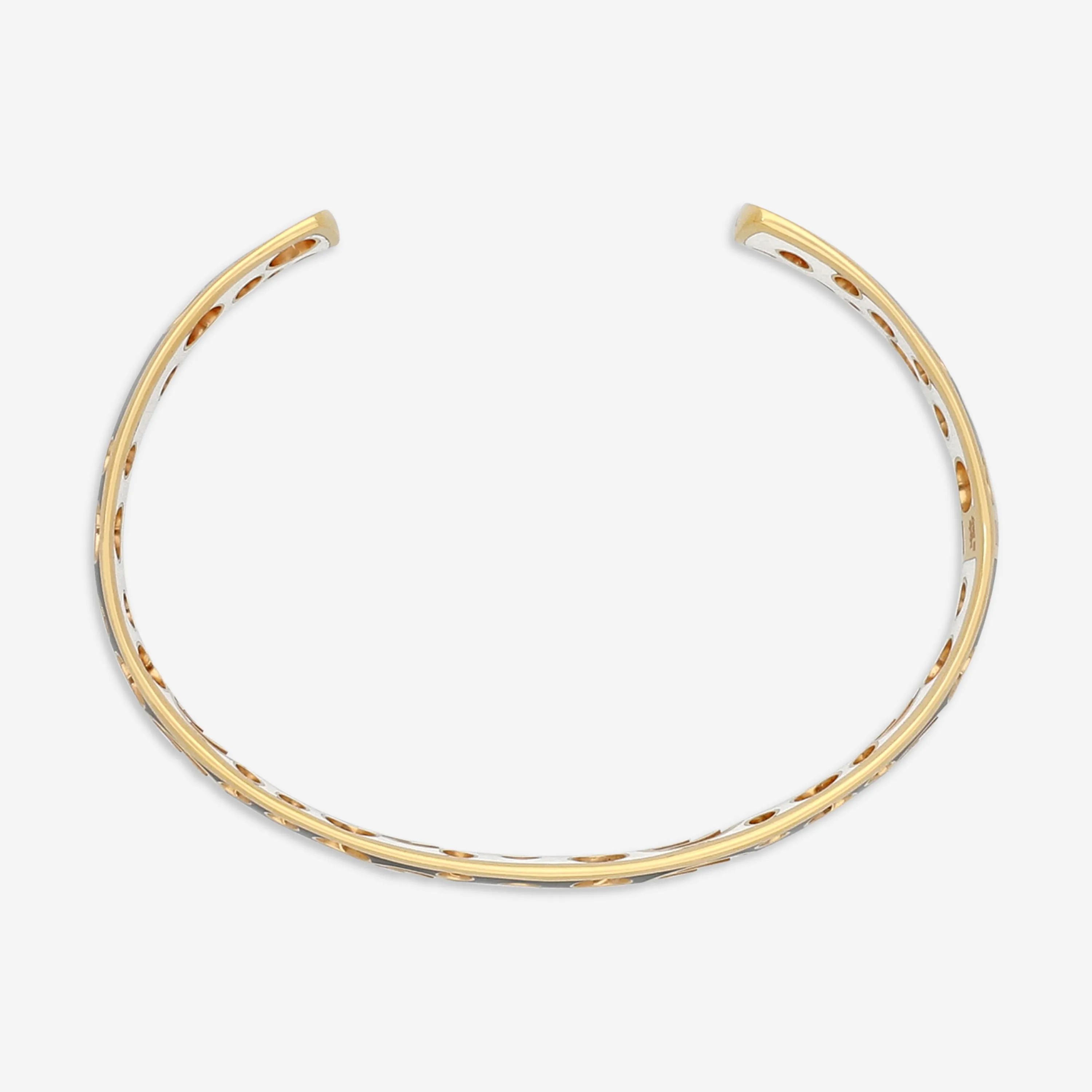 Damiani 18K Rose Gold & Ceramic Diamond Cuff Bracelet 20059247