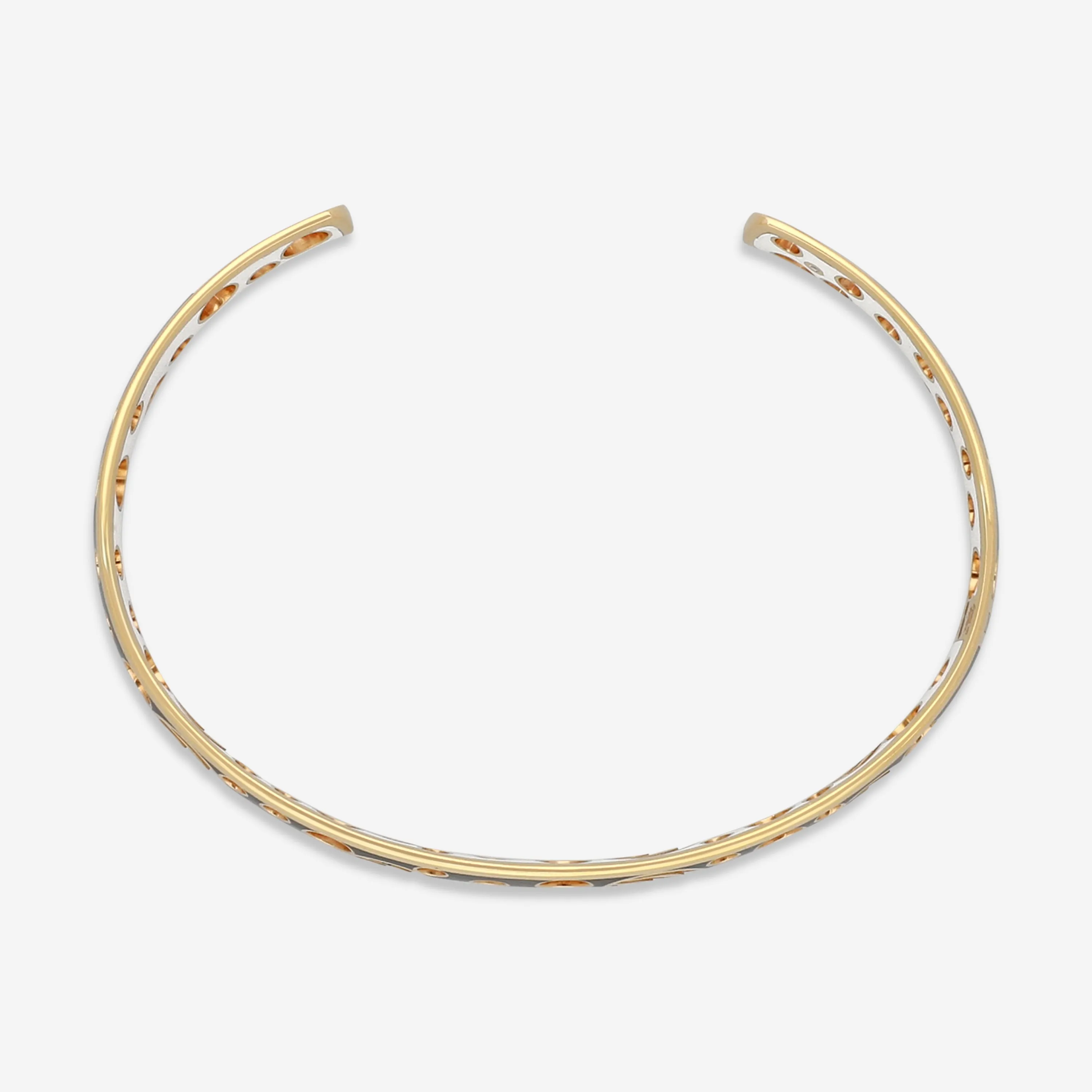 Damiani 18K Rose Gold & Ceramic Diamond Cuff Bracelet 20059248
