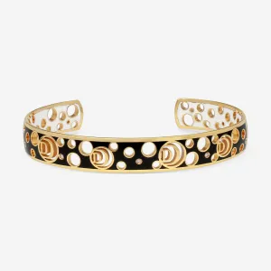 Damiani 18K Rose Gold & Ceramic Diamond Cuff Bracelet 20059248