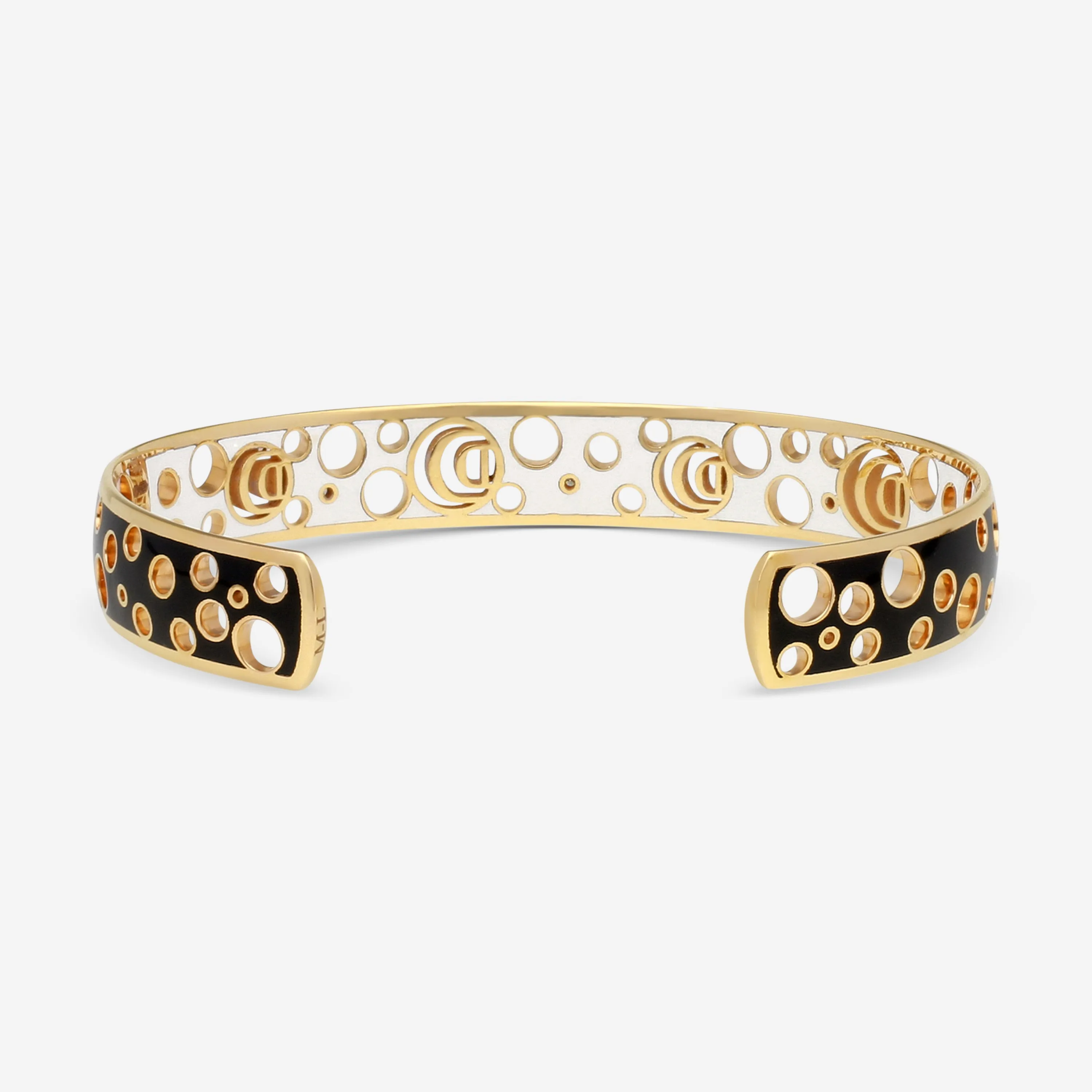 Damiani 18K Rose Gold & Ceramic Diamond Cuff Bracelet 20059248
