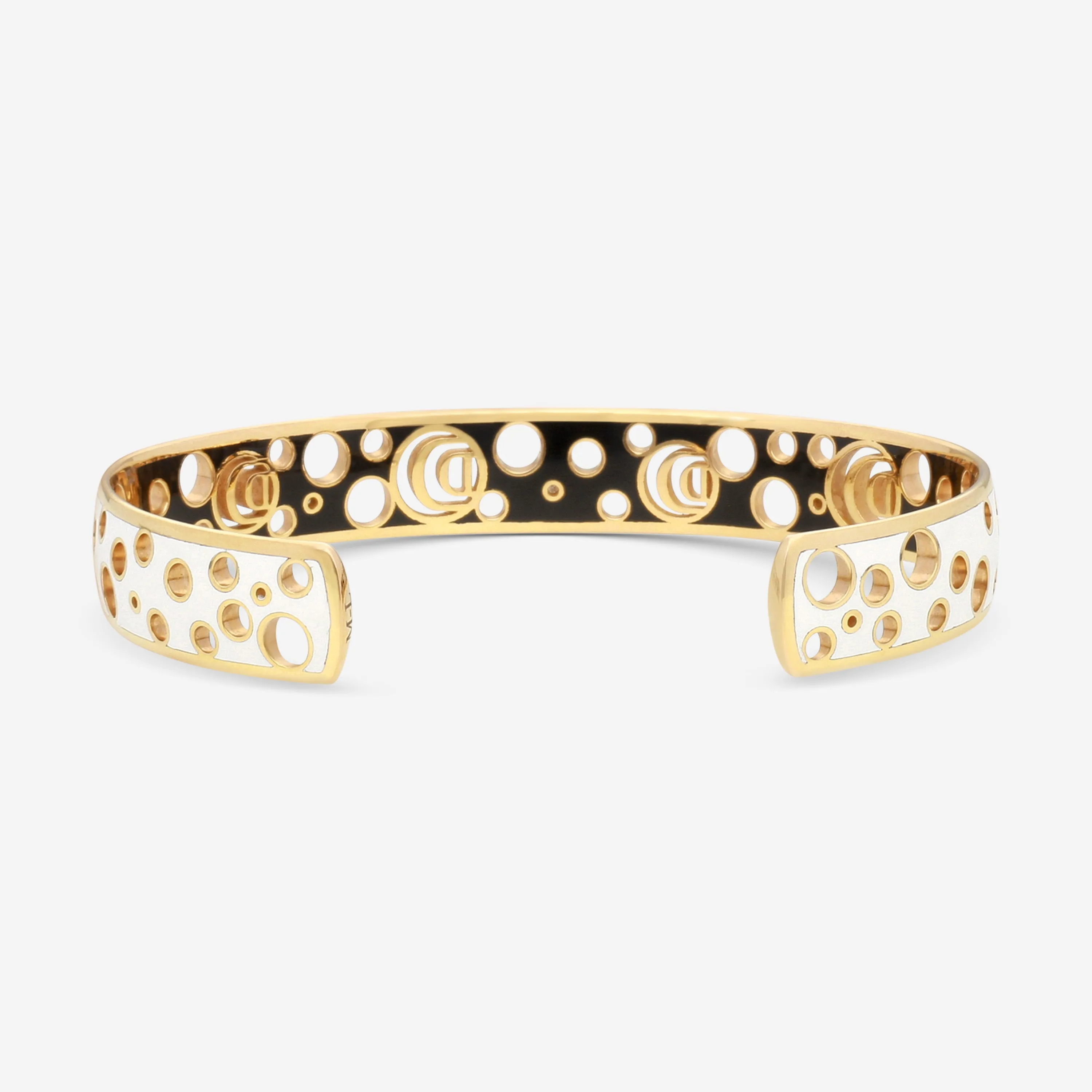 Damiani 18K Rose Gold & Ceramic Diamond Cuff Bracelet 20059249