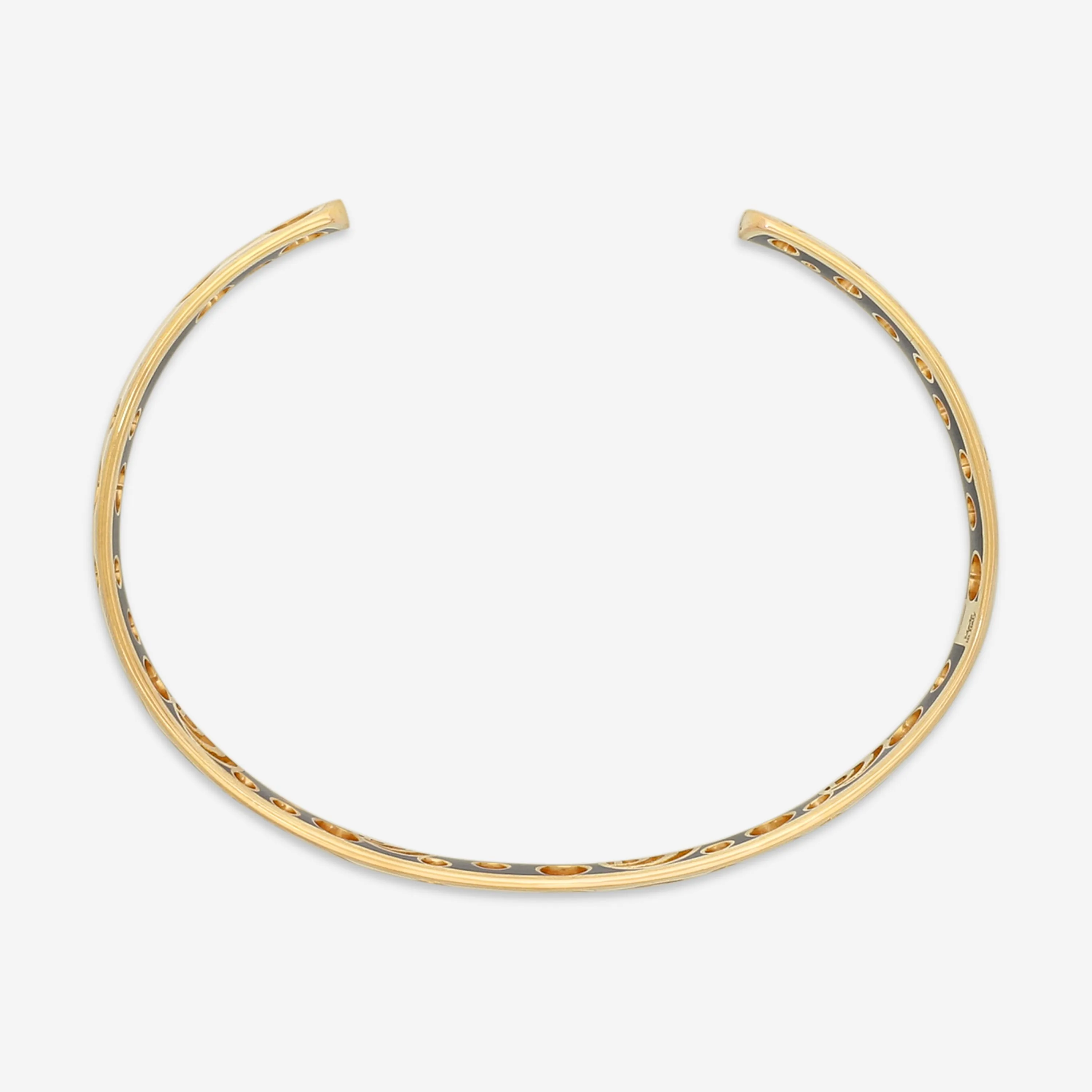 Damiani 18K Rose Gold & Ceramic Diamond Cuff Bracelet 20059249