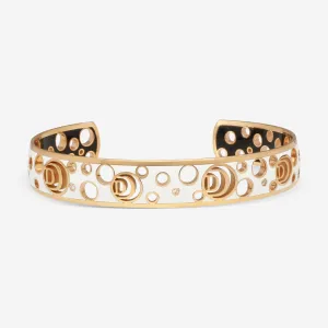 Damiani Damianissima 18K Rose Gold & Ceramic Diamond Cuff Bracelet 20058585