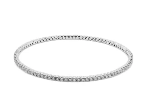 Diamond Bangle Bracelet in 14K White Gold