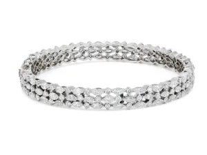 Diamond Bangle Bracelet in 18K White Gold