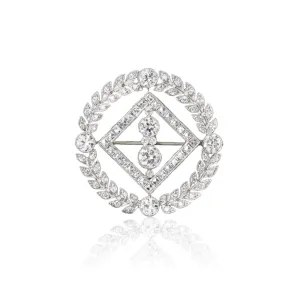 Edwardian Platinum Diamond Brooch