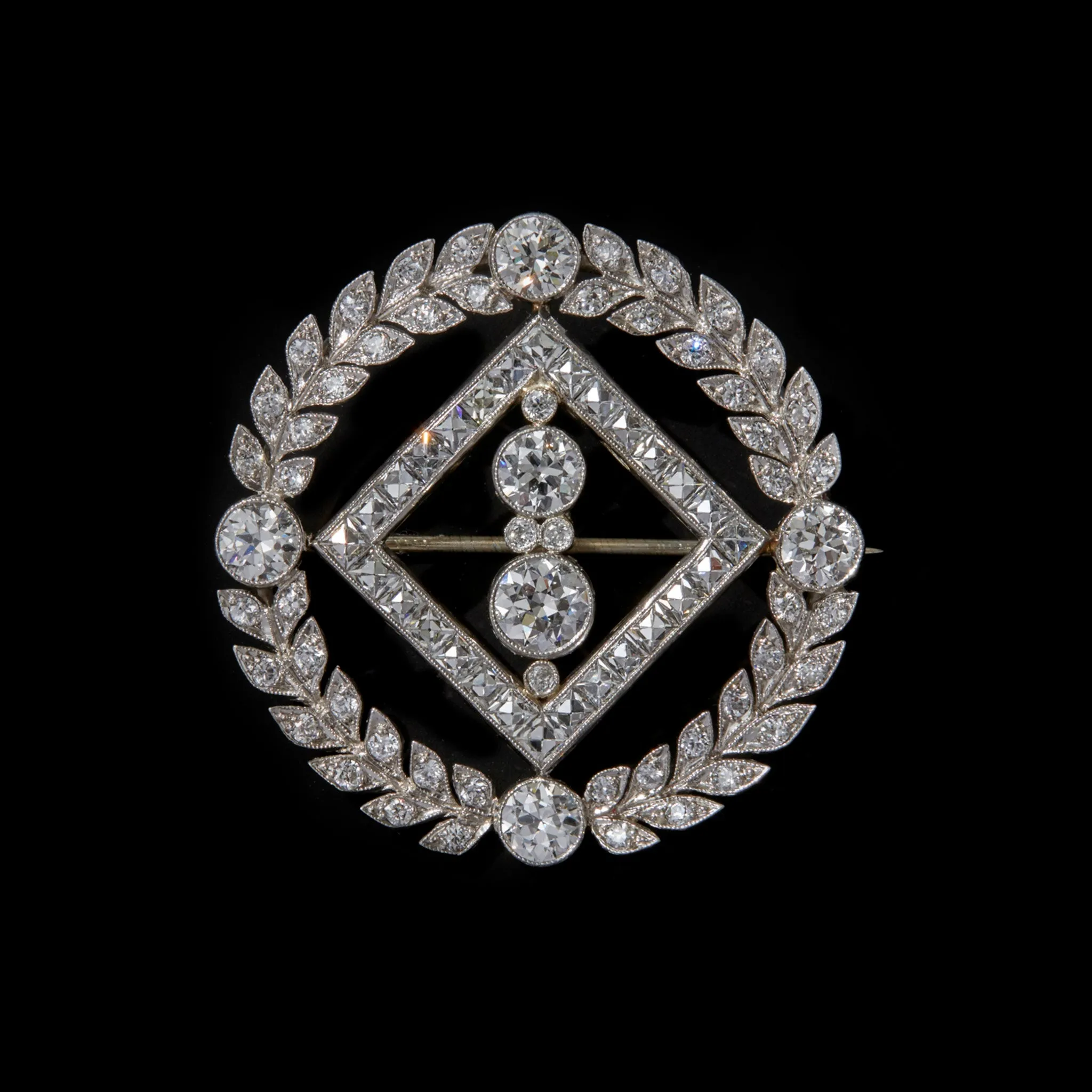Edwardian Platinum Diamond Brooch
