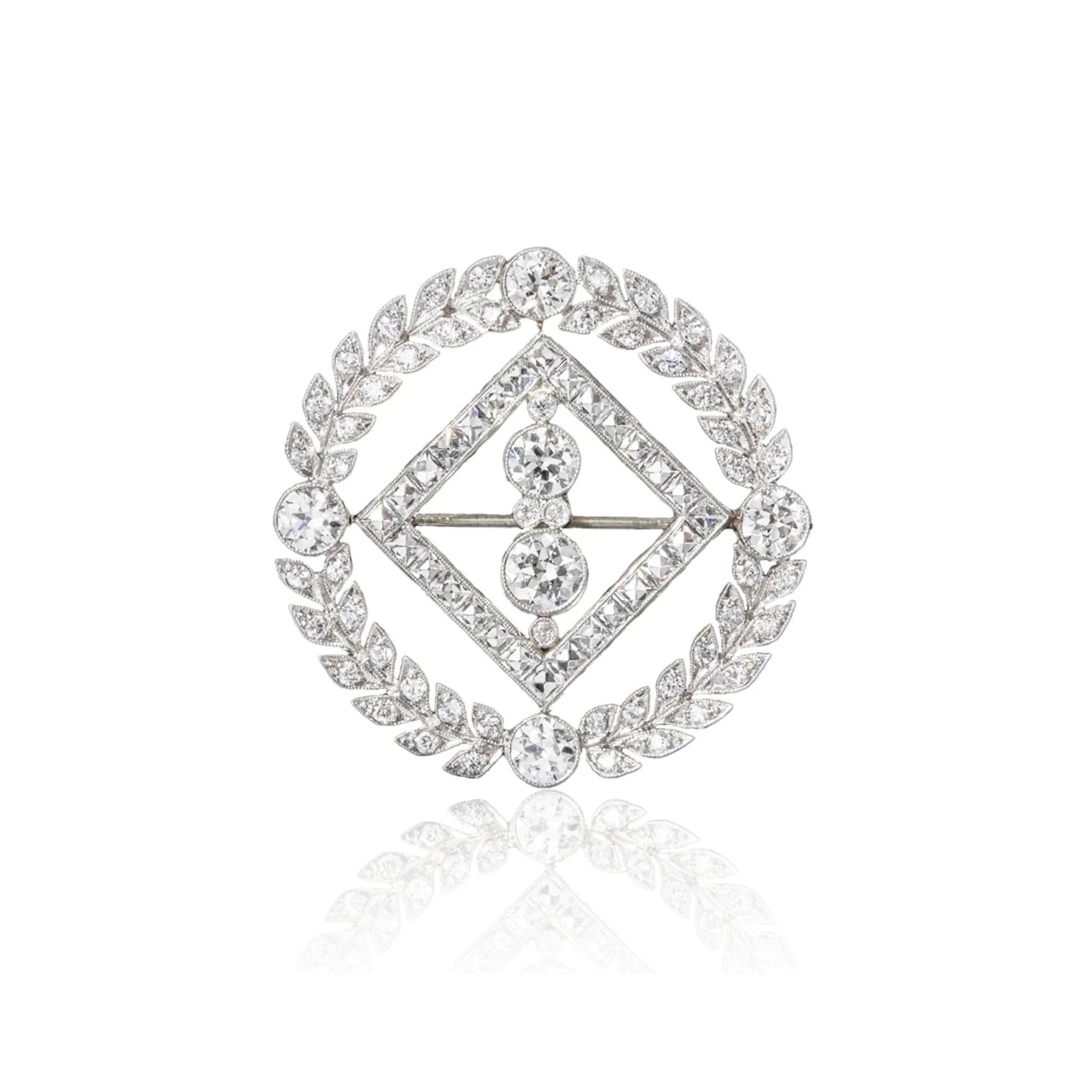 Edwardian Platinum Diamond Brooch