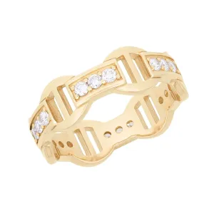 Estate 14k Diamond "Gucci Style" Band