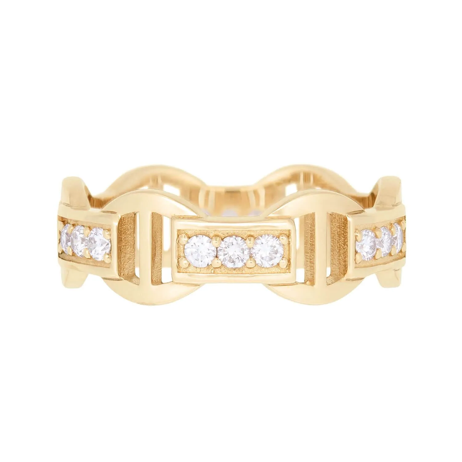 Estate 14k Diamond "Gucci Style" Band