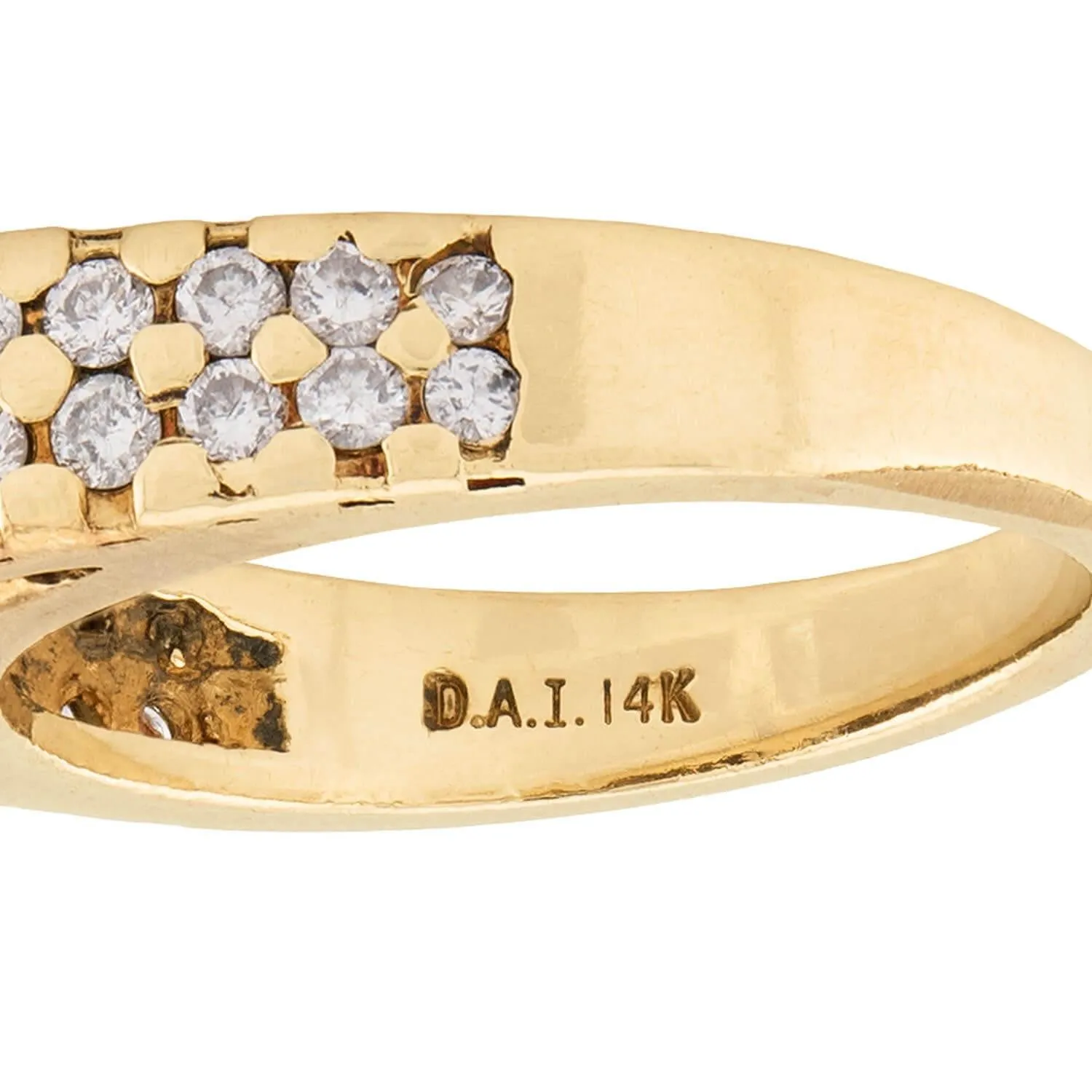 Estate 14k Mixed Metal Diamond Ring