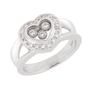 Estate 14k "Happy Diamond" Heart Ring