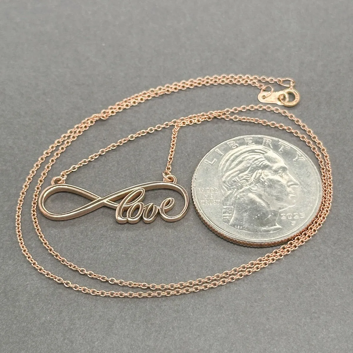 Estate 14K R Gold Love Pendant