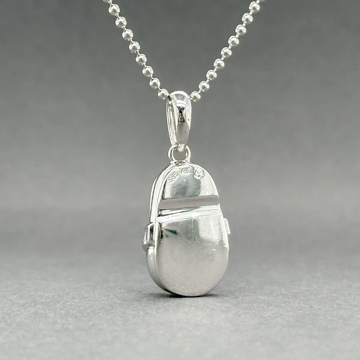 Estate 14K W Gold 0.36ctw G-H/VS2-SI2 Diamond Shoe Pendant