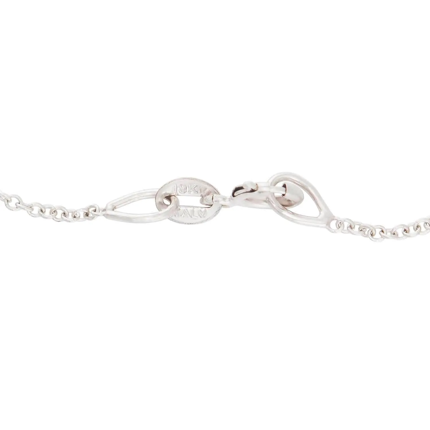 Estate 18k Diamond Key Pendant Necklace