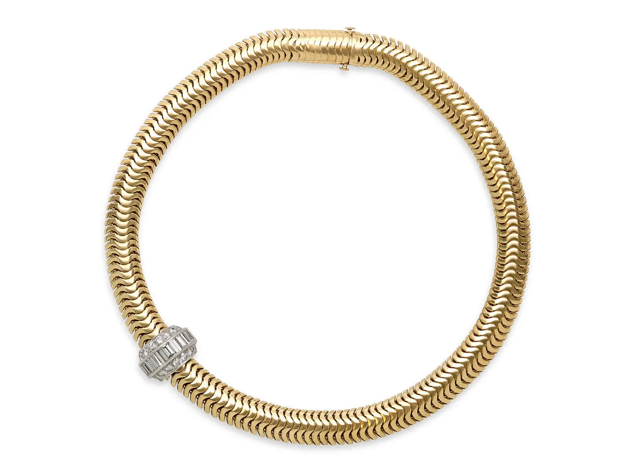 Flexible Choker with Diamond Accent in 14K Gold