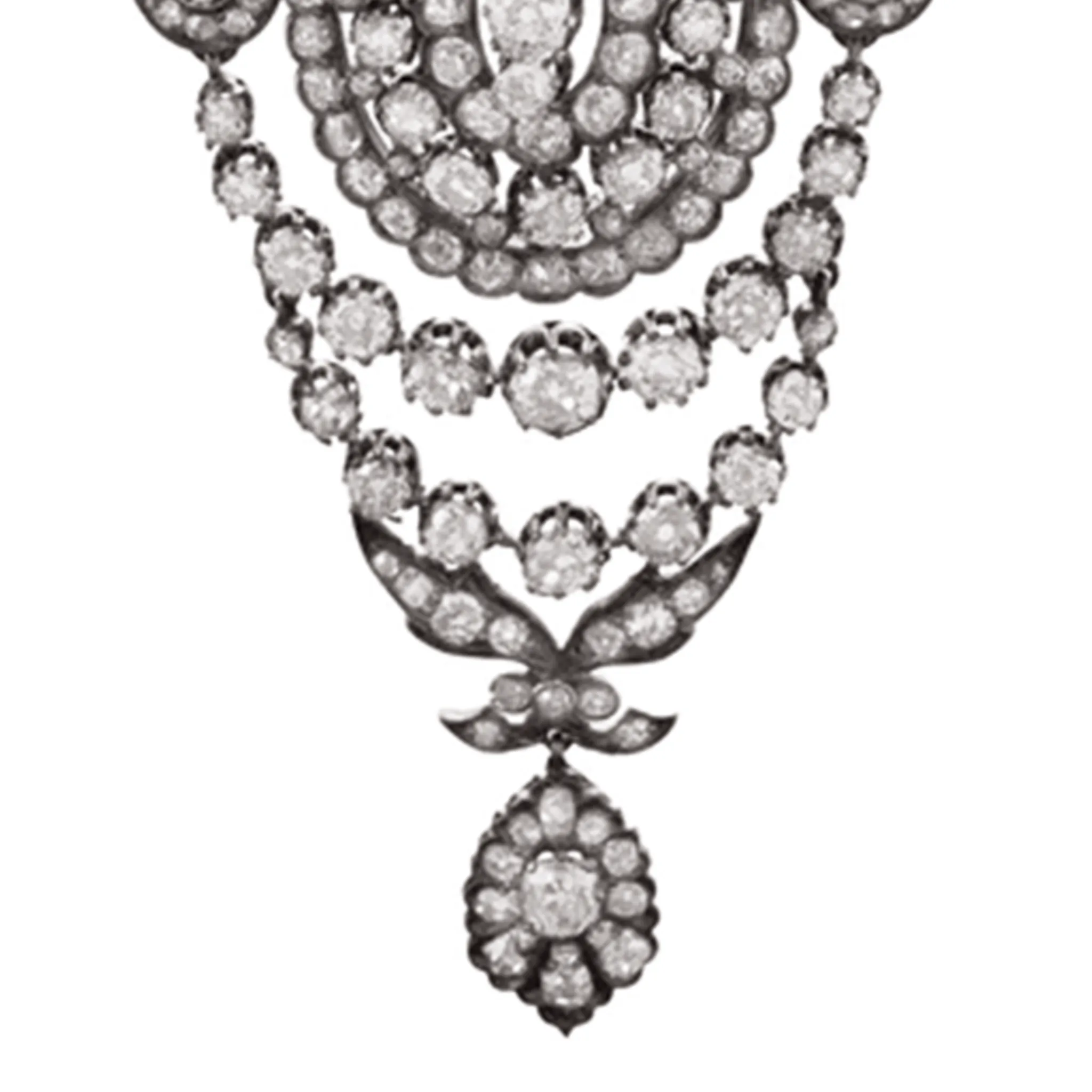 French Victorian Silver & 18KT Yellow Gold Diamond Brooch