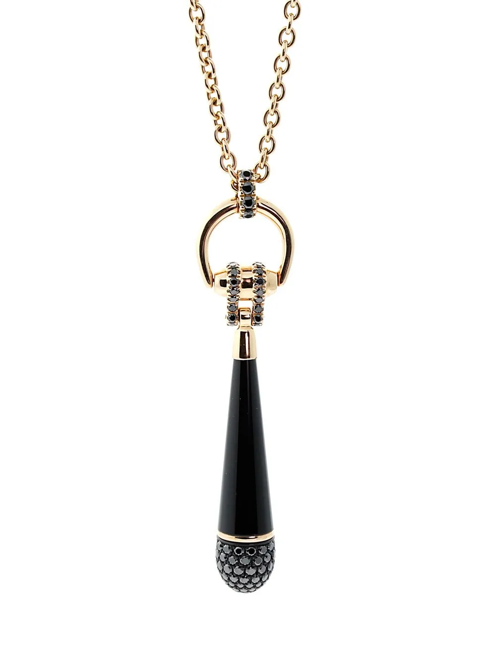 Gucci Horsebit Diamond Rose Gold Necklace