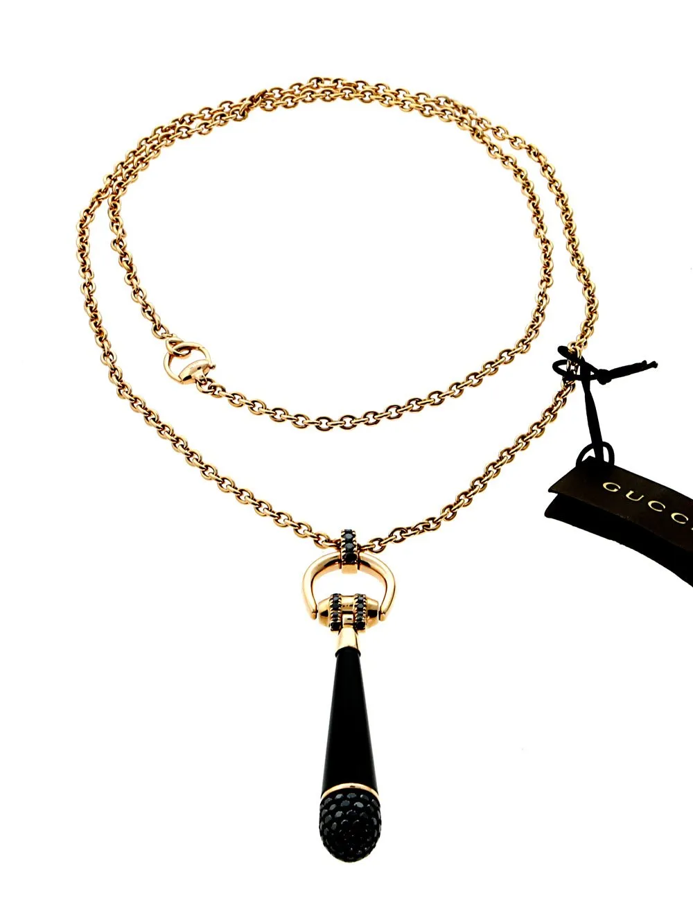 Gucci Horsebit Diamond Rose Gold Necklace