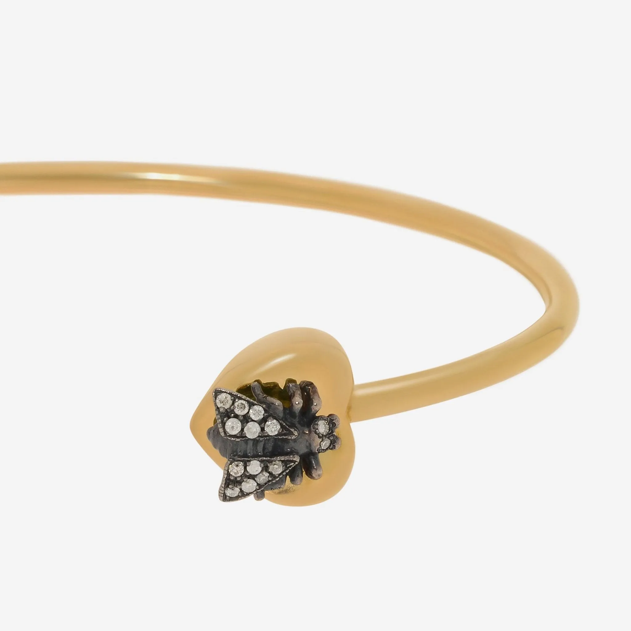 Gucci Le Marche Des Merveilles 18K Yellow Gold and Sterling Silver, Diamond Cuff Bracelet YBA433753001017