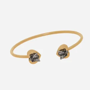 Gucci Le Marche Des Merveilles 18K Yellow Gold and Sterling Silver, Diamond Cuff Bracelet YBA433753001017