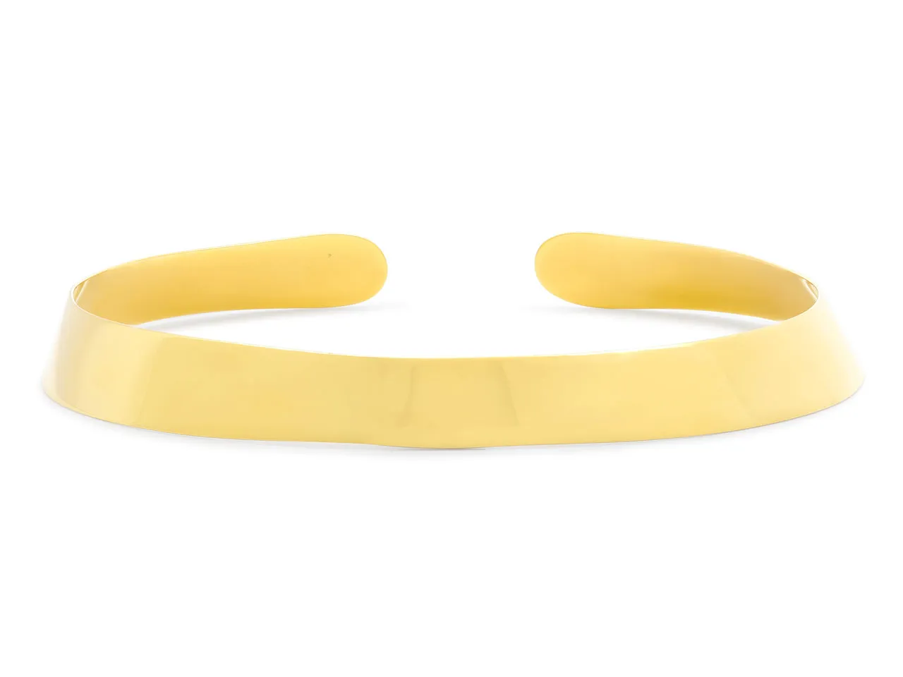 High Polish Gold Choker in 18K Gold