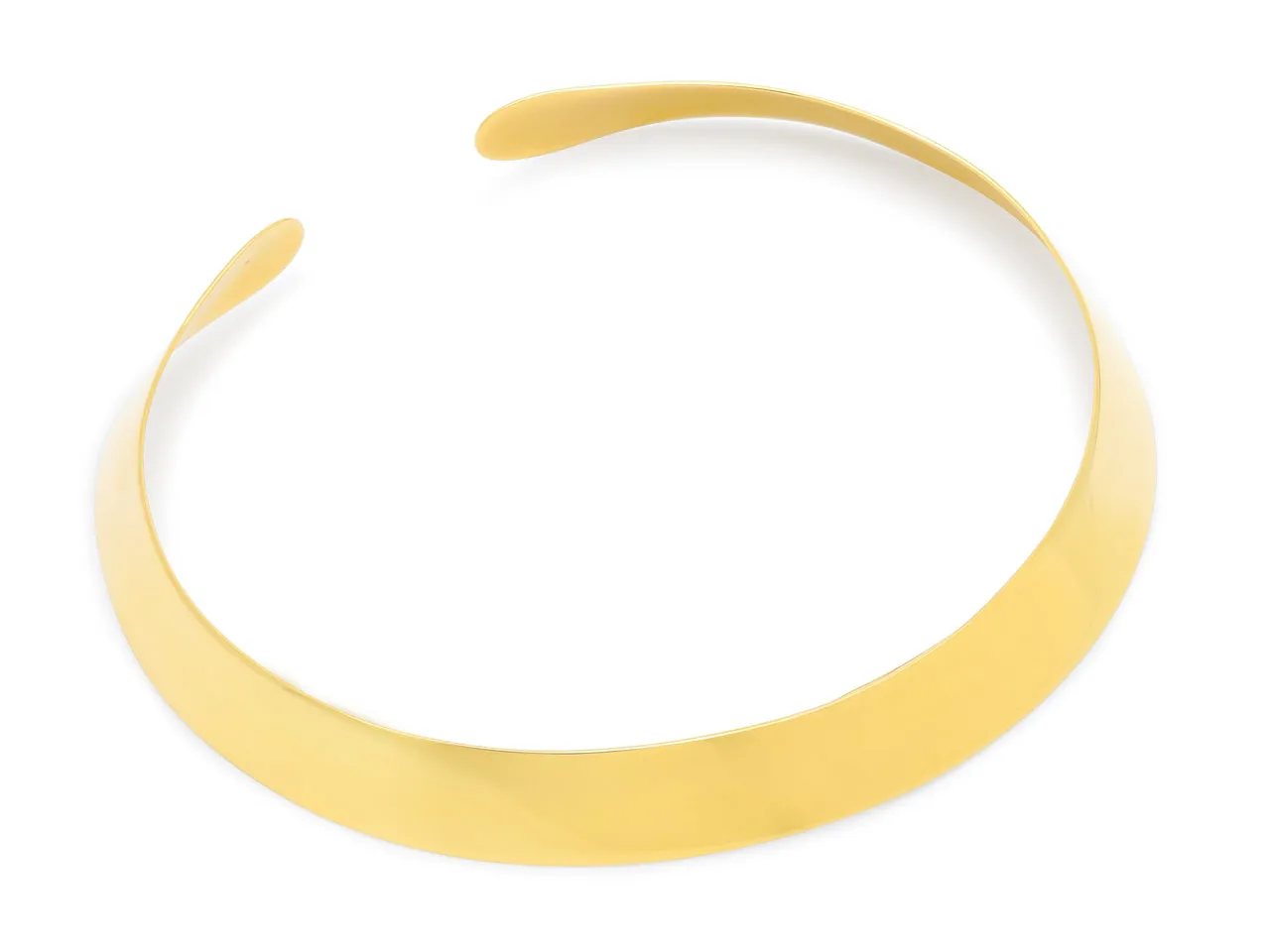High Polish Gold Choker in 18K Gold