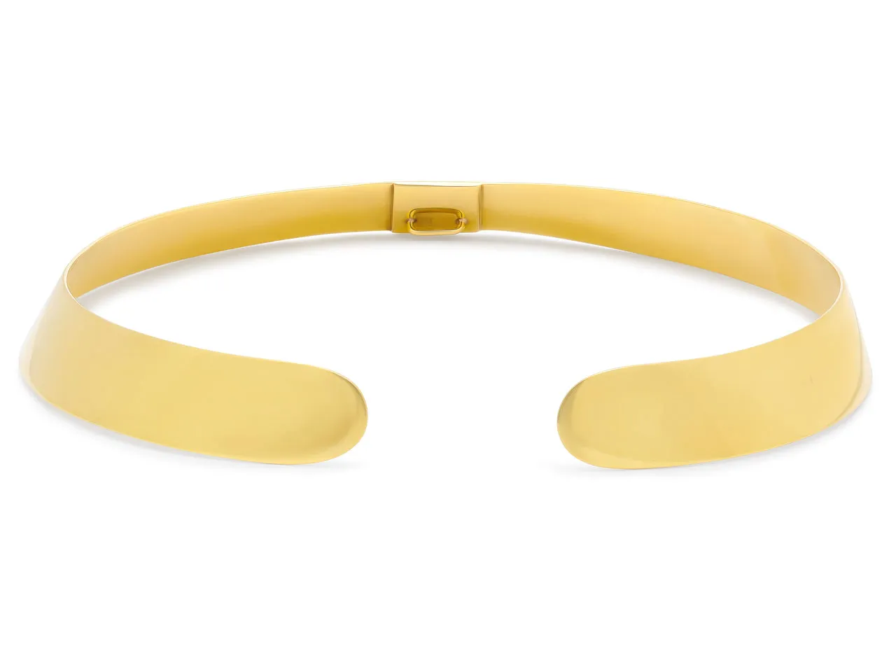 High Polish Gold Choker in 18K Gold
