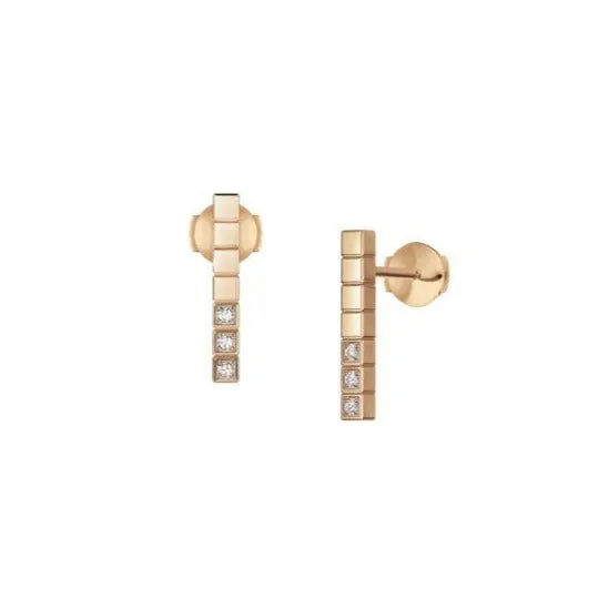Ice Cube Pure Half-Set Earrings (available in other metals)