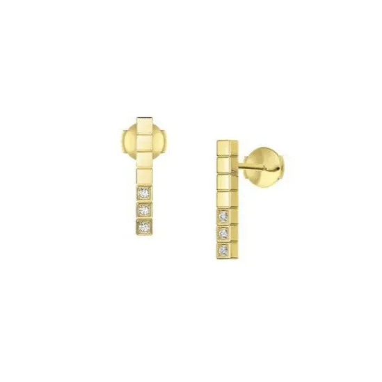 Ice Cube Pure Half-Set Earrings (available in other metals)