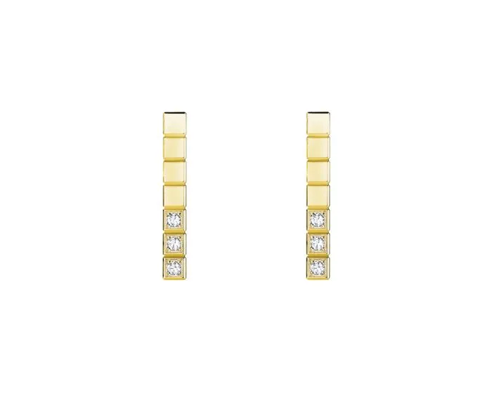 Ice Cube Pure Half-Set Earrings (available in other metals)