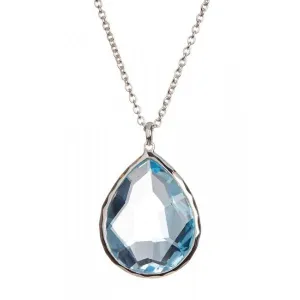 IPPOLITA STERLING SILVER WONDERLAND LARGE BLUE TOPAZ TEARDROP PENDANT NECKLACE
