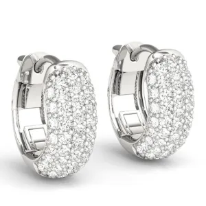 Ivy - Diamond Huggies with Five Rows of Diamonds 0.75ct