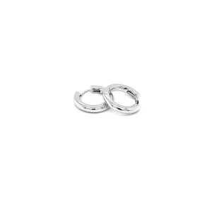 KAILIS 'SHIMMER TRANQUILITY' 18CT WHITE GOLD HUGGIE HOOP EARRINGS