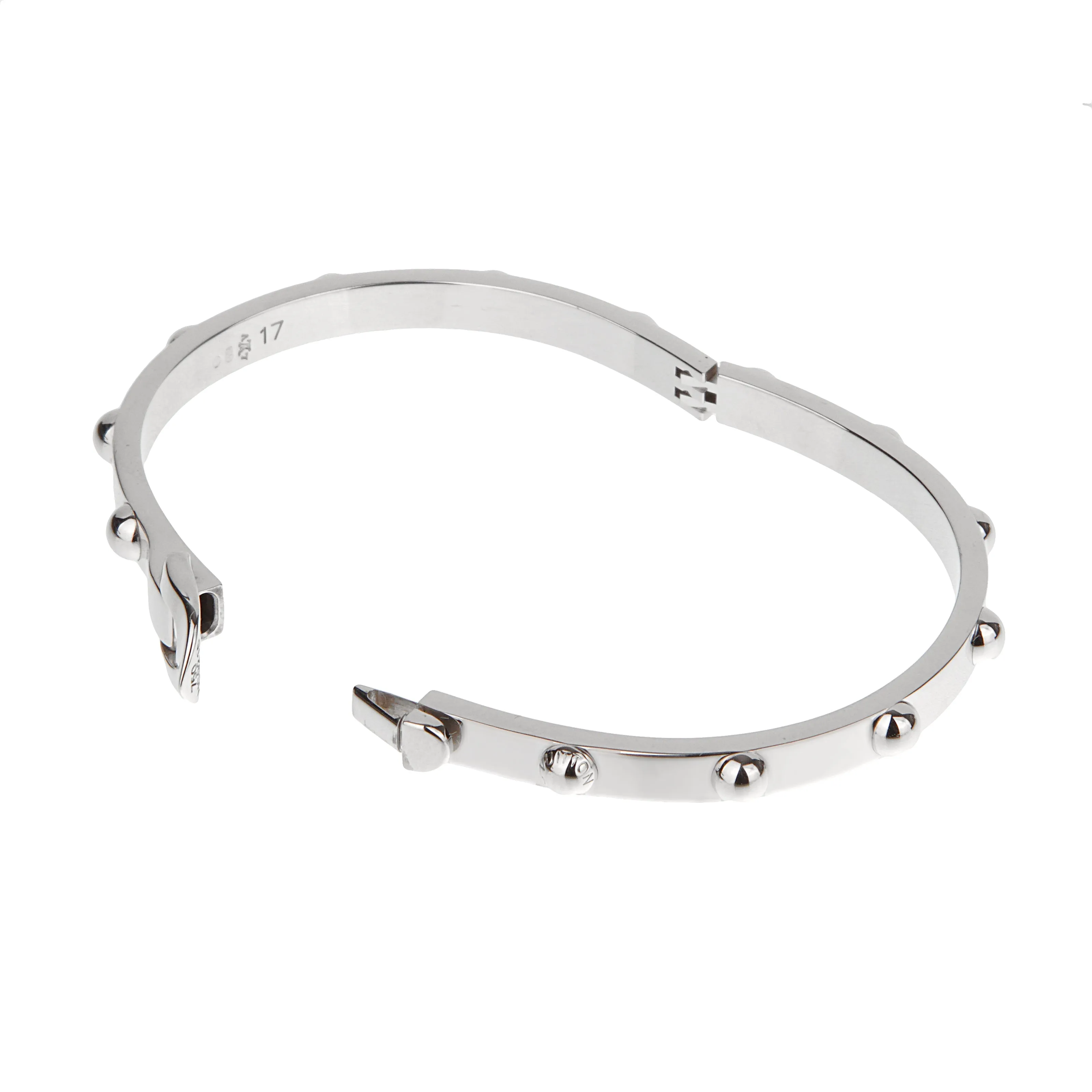 Louis Vuitton Empreinte White Gold Bangle Bracelet