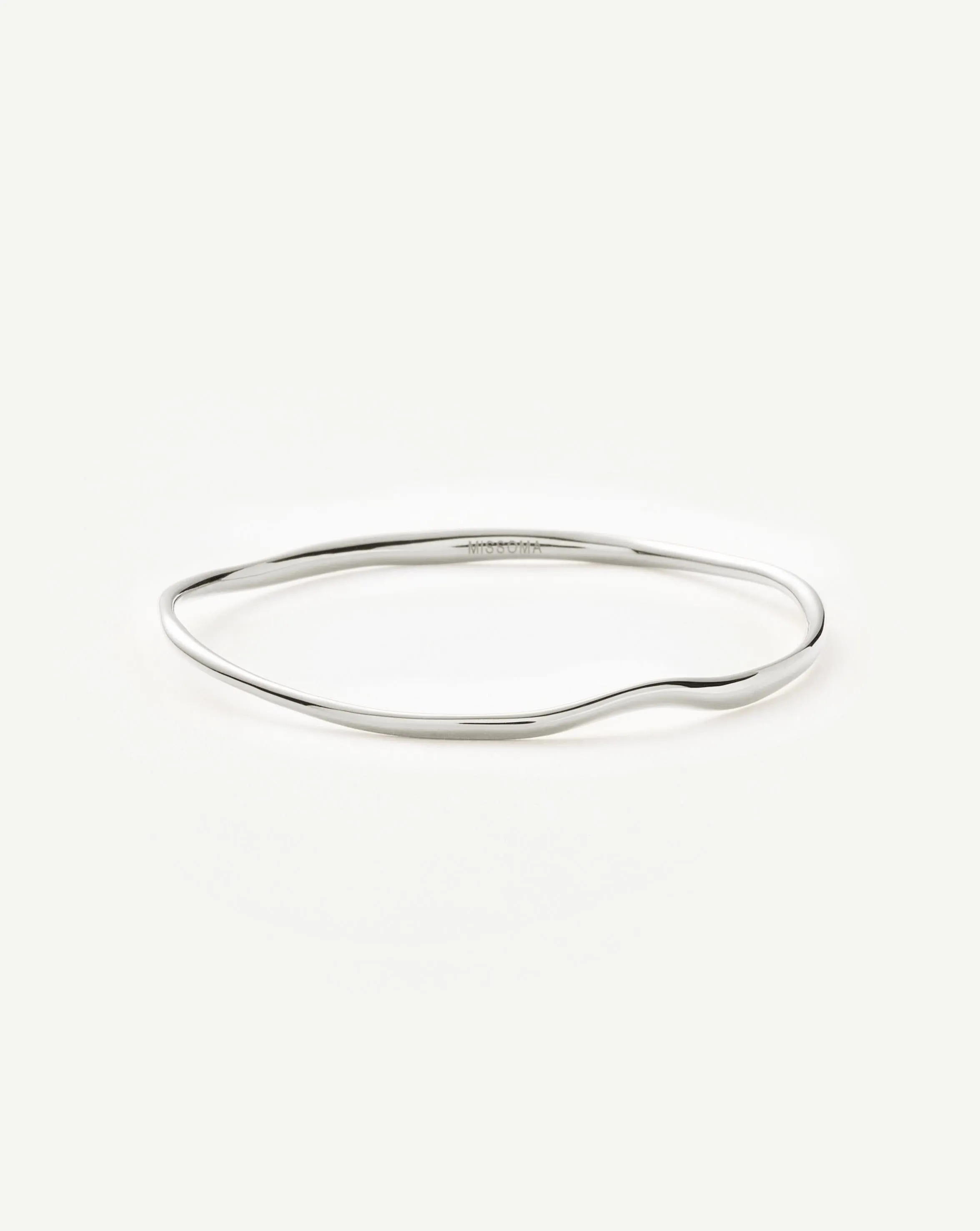 Molten Ripple Bangle | Sterling Silver