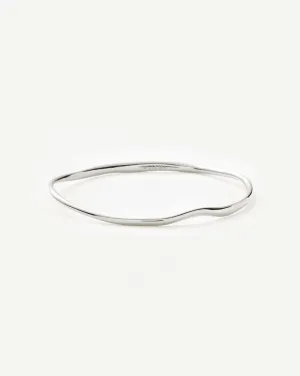 Molten Ripple Bangle | Sterling Silver