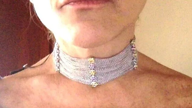 New! Authentic Pasquale Bruni 18k Gold Citrine Topaz Peridot Choker Necklace