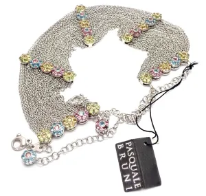 New! Authentic Pasquale Bruni 18k Gold Citrine Topaz Peridot Choker Necklace