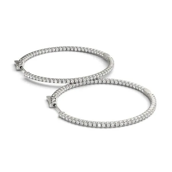 Olivia - Diamond Encrusted Inside Out Hoops 0.50CT