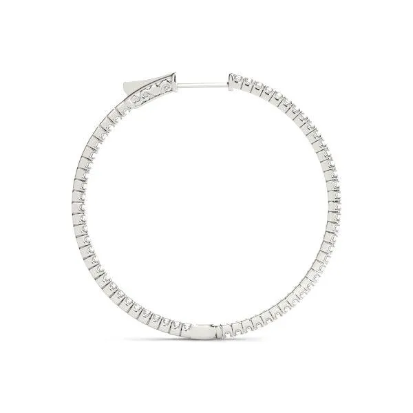 Olivia - Diamond Encrusted Inside Out Hoops 0.50CT