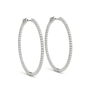 Olivia - Diamond Encrusted Inside Out Hoops 0.50CT