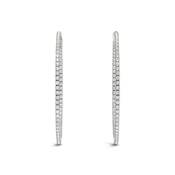 Olivia - Diamond Encrusted Inside Out Hoops 0.50CT
