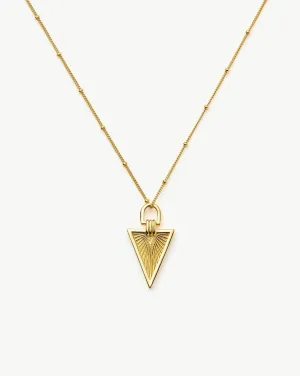 Pyramid Ridge Pendant Necklace | 18k Gold Plated