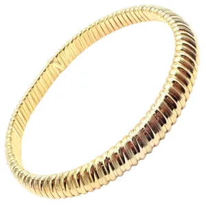 Rare! Authentic Bvlgari Bulgari Tubogas 18k Yellow Gold Choker Necklace