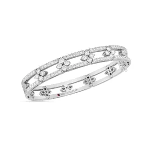 ROBERTO COIN 'LOVE IN VERONA' 18CT WHITE GOLD DIAMOND BANGLE